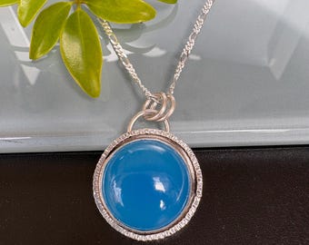 Chalcedony Pendant Necklace