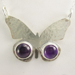 Butterfly Amethyst Sterling Silver Pendant with 18 inch Sterling Silver Chain image 3
