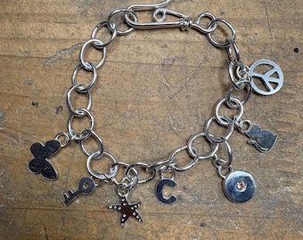 Sterling Silver Charm Bracelet Personalized