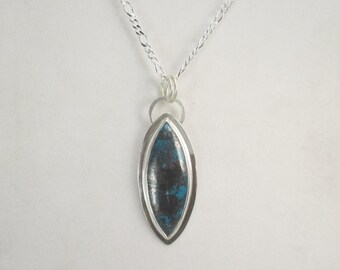 Gemstone Pendant Necklace on 18 inch Sterling Silver Chain