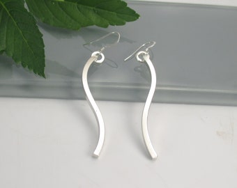 Sterling Silver Swirl Dangle Earrings