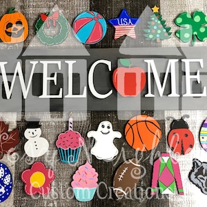 SVG Digital Laser Cutting Files for Welcome Sign Changeable Sign, Paint Party, Over 30 Images