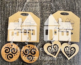 SVG & PDF File Maori Art Wood or Acrylic Earrings, Laser Cut File, Instant Download