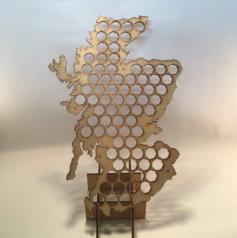 Perfect for Christmas! Beer Cap Map of Scotland
