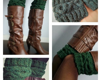 XOXO Cable Chunky Boot Cuff Pattern