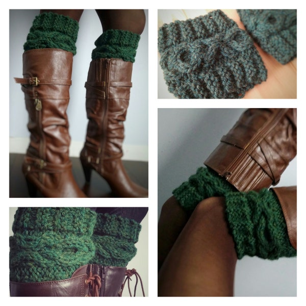 XOXO Cable Chunky Boot Cuff Pattern