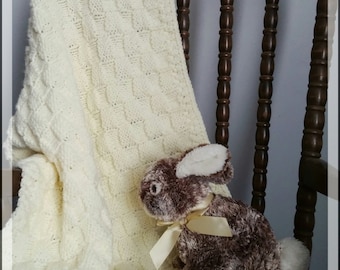 Knitted Textured Baby Blanket Pattern