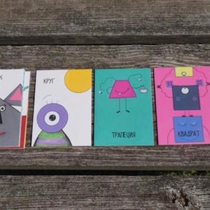 Russian language for kids flash cards in Russian early education