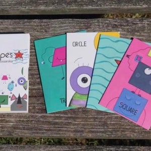 Shapes flash cards for kids easy education baby first words language