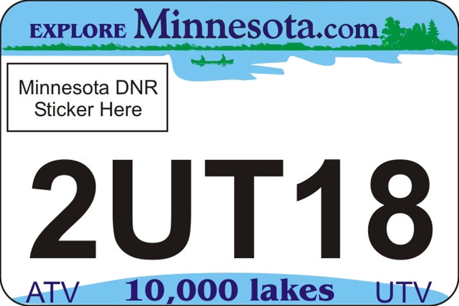 Minnesota Atv Utv Engraved License Plates Minnesota Atv Utv Etsy