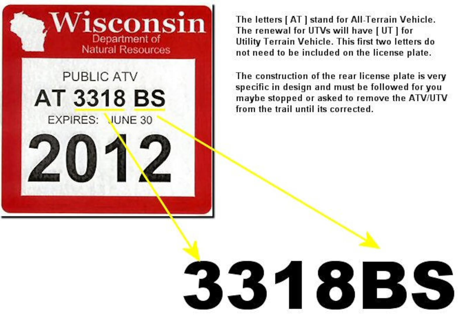 Minnesota ATV UTV Standard Engraved License plates per DNR Etsy