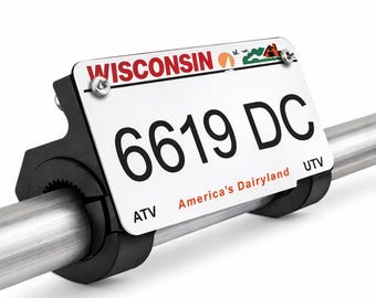 Wisconsin ATV UTV License Plate & Mounting Kit - #1 Combo Pick for 2026!