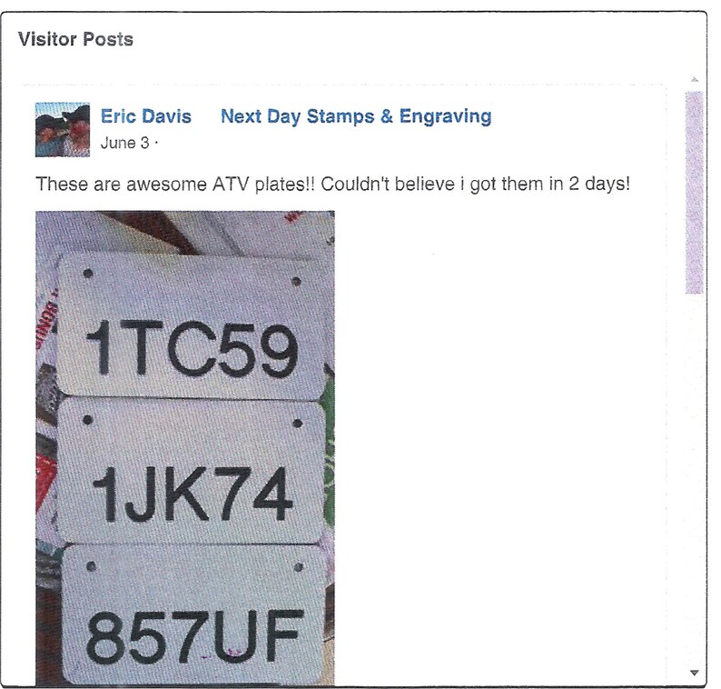 Wisconsin ATV / UTV State Engraved License Plates Ships Etsy