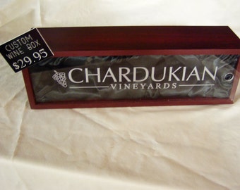 Custom Engraved Wine Gift Box