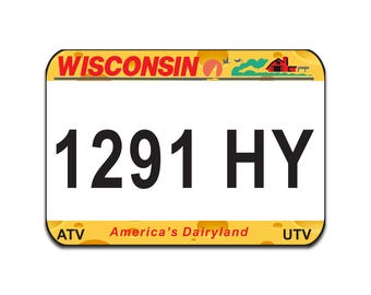 Wisconsin ATV / UTV Cheese State Plate - #1 Cheese pick in 2026, DNR Approved!