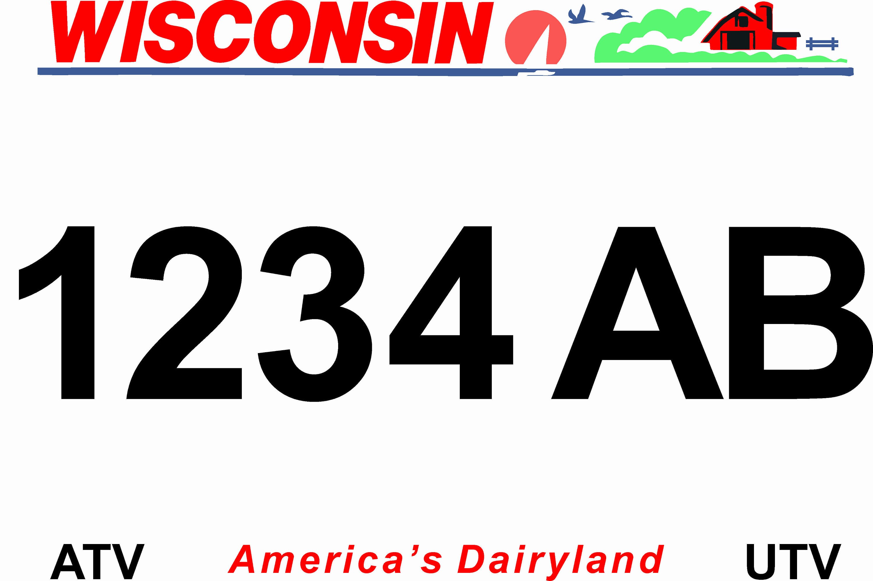 Wisconsin ATV / UTV Engraved License Plates Ships Today Etsy