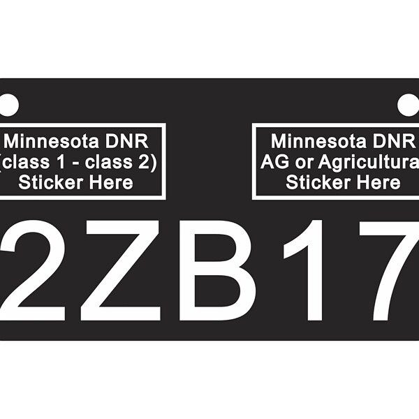 Minnesota Atv License Plate Etsy