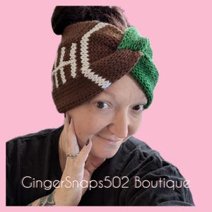 American Football & Field Extra Wide Head Wrap Earwarmer