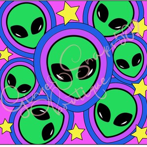Alien Tumbler Burst Template for 30oz Skinny Tumblers