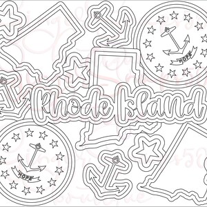 Rhode Island Tumbler burst template
