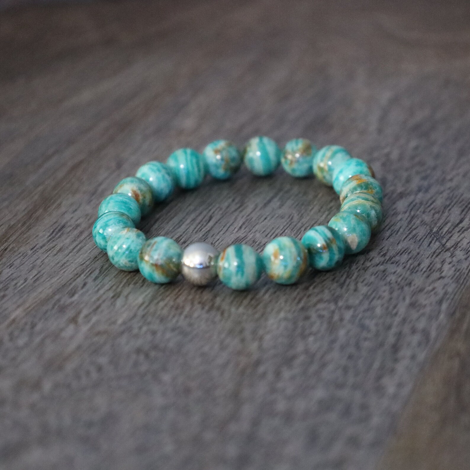 Handmade 10 Mm Rare Natural Banded Russian Amazonite With Gold - Etsy