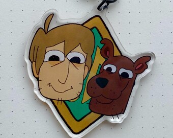 Shaggy and Scooby Doo acrylic keychain charm