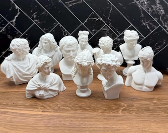 You Pick! White Resin Miniature Sculpture Bust - Choice of 1 Classic Style