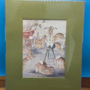 Vintage Framed Beatrix Potter "Dancing to a Piper" Print