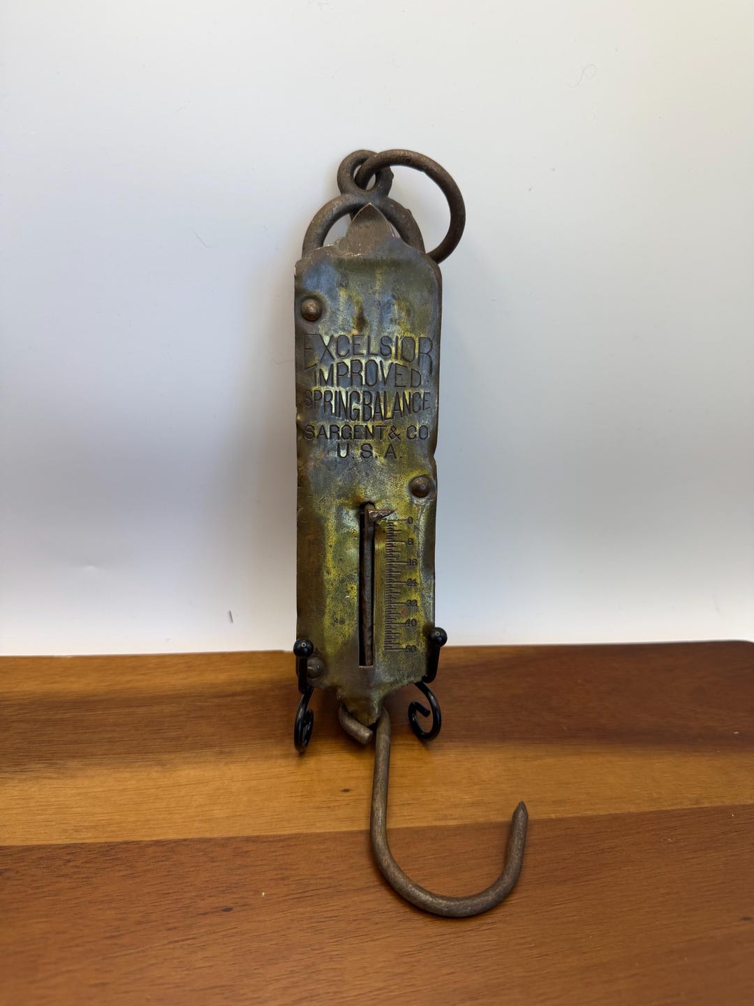 Antique Sargent & Co. Brass Face Spring Scale, Made in USA - Etsy