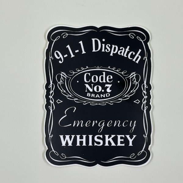 Emergency Whiskey - Die Cut Vinyl Sticker