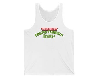 Helden in een headset | Unisex jersey tanktop voor verzenders