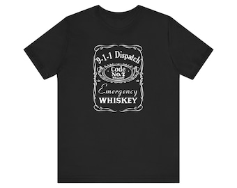 Emergency Whiskey - uniseks jersey T-shirt met korte mouwen