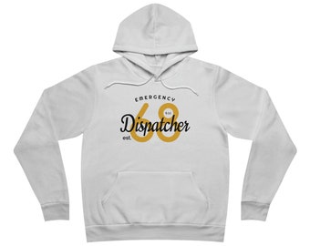 Klassieke verzending unisex sponsfleece hoodie (zwarte tekst)