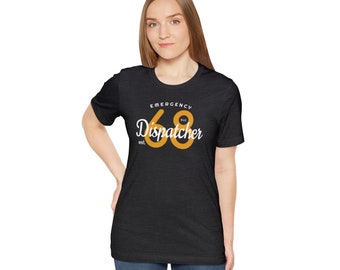 Klassiek verzending unisex jersey T-shirt met korte mouwen (witte tekst)