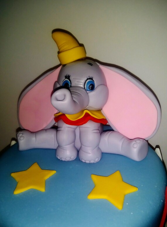 Dumbo Elephant Fondant Cake Topper Etsy