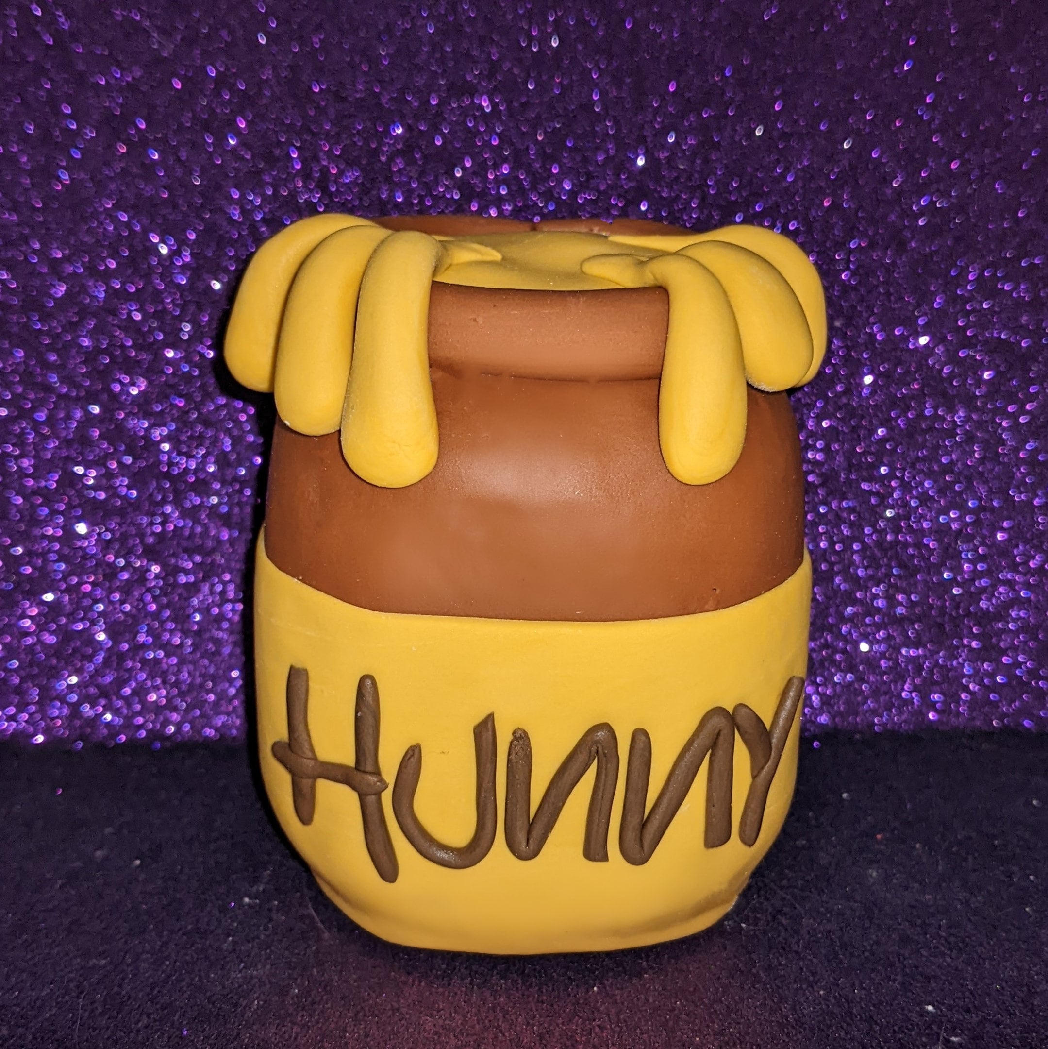 Winnie the Pooh , honey pot , 6 bees , number and badge handmade edible birthday cake topper