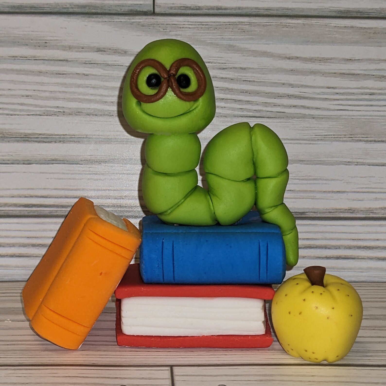 Graduation Bookworm Fondant Graduation Caterpillar Bookworm Cake Topper - Etsy