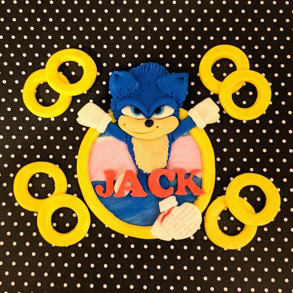 Sonic Ring Cake Topper Etsy