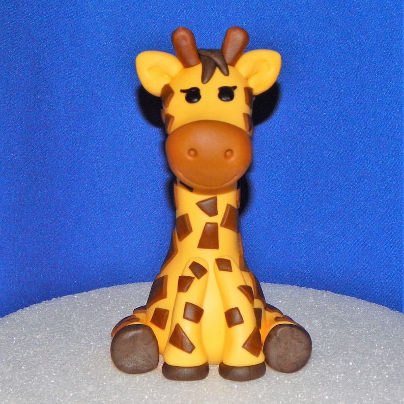 Fondant Giraffe Cake Topper 6 inches Etsy