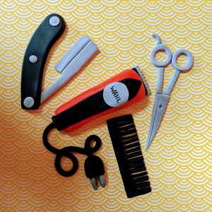 Barber Hair Dresser Fondant Cake Toppers