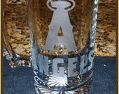 Anaheim Angels Etched Beer Mug Glass