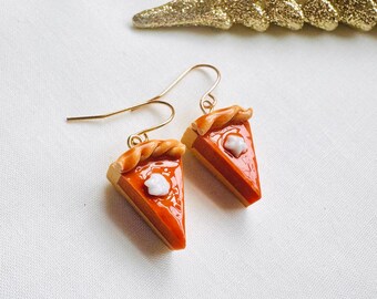 Handgemachte Kürbis-Ohrringe | Fimo Essen Schmuck