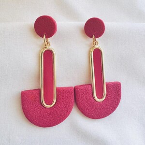 Red Handmade Earrings | Polymer Clay Earrings | Valentines Day Gifts