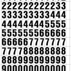 Descasque e cole letras de 1 polegada APENAS NÚMEROS COMBO preto sobre branco