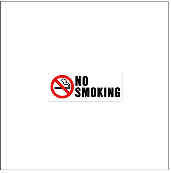 NO SMOKING DECAL 2 Pack 2.5