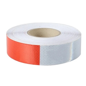 2 INCH bij 150 FOOT Conspicuity Tape Wit/Rood Reflecterende Vinyl Striping, Pin Striping, Veiligheidsstriping