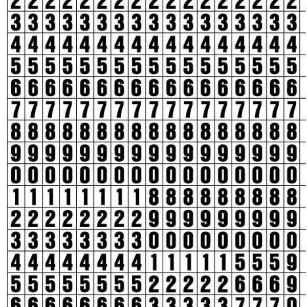 Black Stick on Numbers Etsy