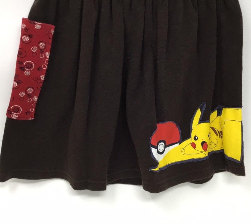 Pokemon Skirt, Pikachu Skirt, Girls Pokemon Clothing, Fun Skirt, Size 5