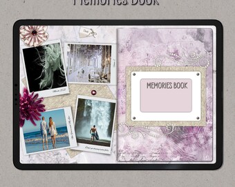 Digital Photo Memories book, monthly tabs, polaroid pictures, digital album, photo book, keepsake 2021 monthly photo album