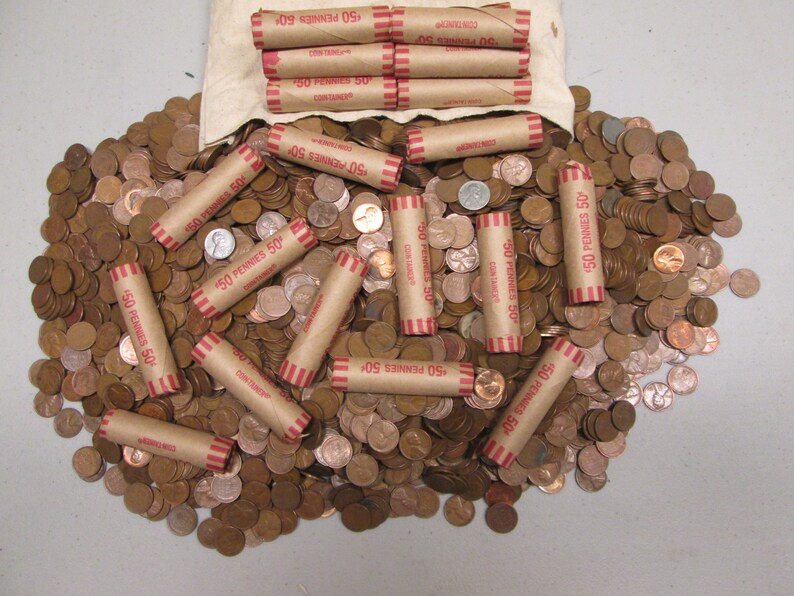 10 Unsearched Wheat penny rolls Etsy